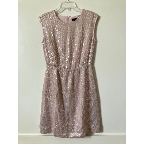 J. Crew Dresses & Skirts - J. Crew Sequin Dress Size 0 Cap Sleeve Pink